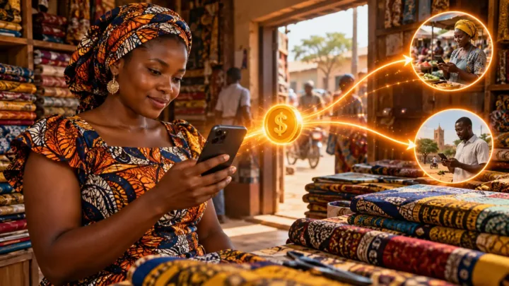Une utilisatrice contrôle le réseau et la destination d’un stablecoin