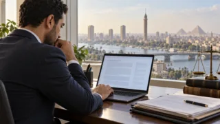 A user compares a crypto exchange screen with a regulatory document in Cairo
