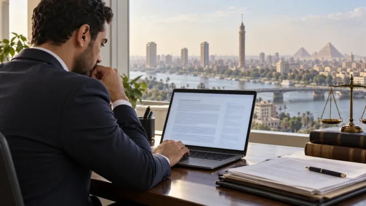 A user compares a crypto exchange screen with a regulatory document in Cairo
