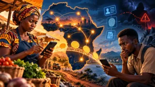 Commerçants africains examinant des circuits de paiement séparés