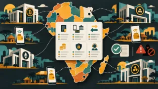 Tableau stylisé comparant plusieurs plateformes crypto actives en Afrique
