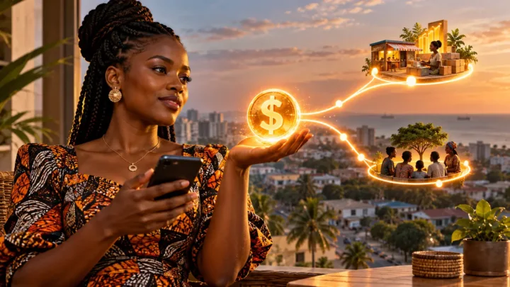 Mtumiaji akithibitisha upokeaji wa stablecoin nchini Togo